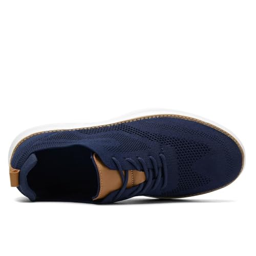 Image of Mens Casual Dress Oxfords Shoes Fashion Mesh Work Business Walking Sneakers Comfortable Lightweight Soft Sole