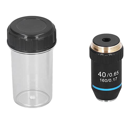 Achromatic Microscope Objective 40X High Magnification 20.2mm Thread Standard RMS Black 195 Achromatic Microscope Objective