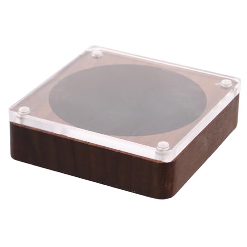 Estuche para monedas de madera nogal caja organizadora ajustable coleccionables insignias medallas