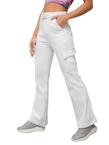 Image of Dolce Crudo Women's Wide Leg High-Rise Clean-Look Jean's