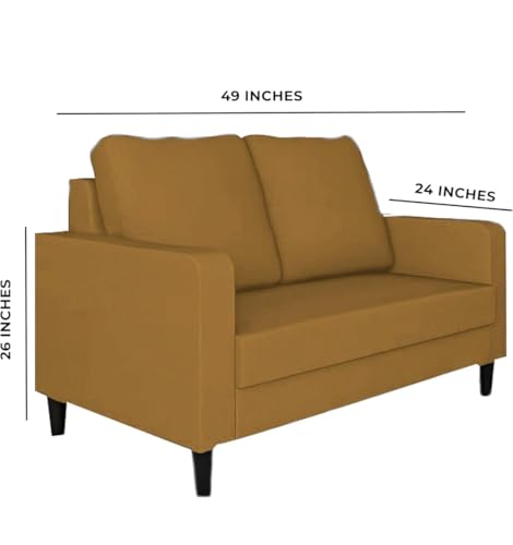 Image of The MM Furniture store Premium Fabric Sofa - Camel (2 Seater)
