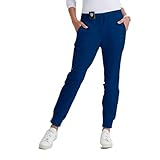 BARCO Grey's Anatomy Scrubs – Kira Scrub Jogger für Damen, Yoga-Stil, mittelhohe Taille, weicher Stoff, Damen-OP-Hose, Indigo (Marineblau), S