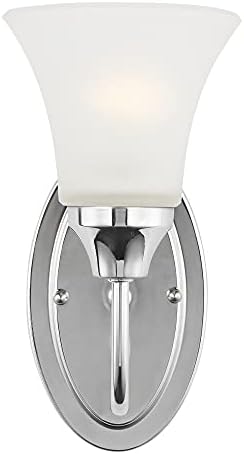 Generation Lighting 41806EN3-05 Holman - 1 Light Wall Sconce, Brushed Nickel Finish with Satin Etched Glass
