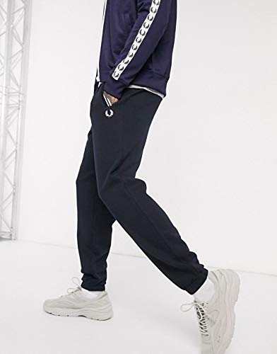 FRED PERRY(フレッドペリー) ボトムス カジュアルパンツ Fred Perry loopback sweatpants in navy Navy メンズ [並行輸入品]