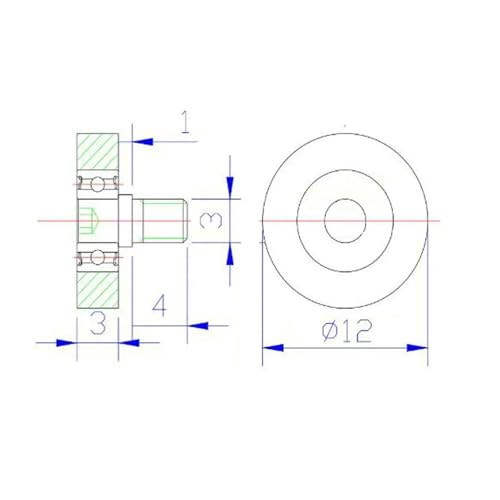 Roue de porte coulissante en PU 12mm M3 pour réparer facilement les baies vitrées de la maison