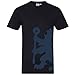 Chelsea FC - Herren T-Shirt mit Printmotiv - Offizielles Merchandise - Dunkelblau - Logo am Ärmel - S