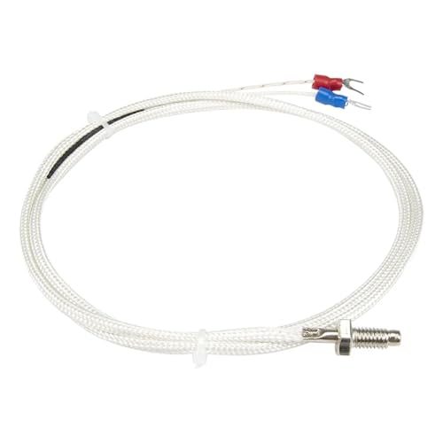 Termopar tipo K con perno M10 y cable de fibra de vidrio para alta temperatura 2