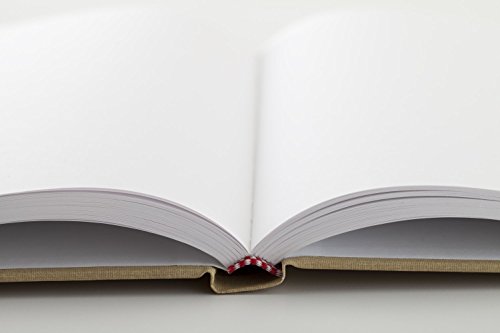 Enre Premium Hardcover Sketchbook, Fine Linen Cover, 30% Recycled Paper, Heavyweight 70lb (105 gsm) Sketch Paper (8.5 x 11, Tan)