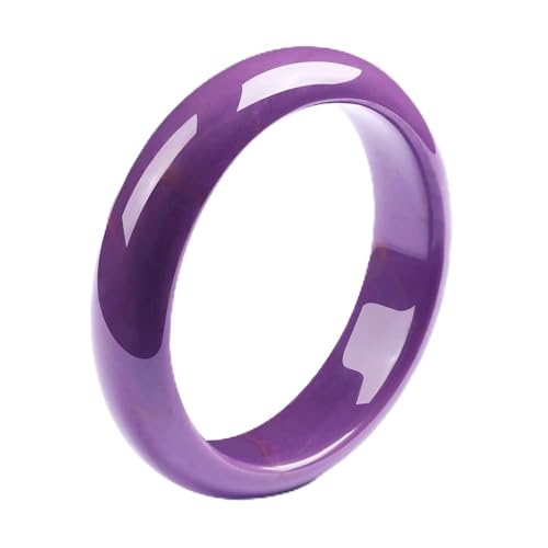 Jade violet naturel véritable en jonc rétro fait main pour femme
