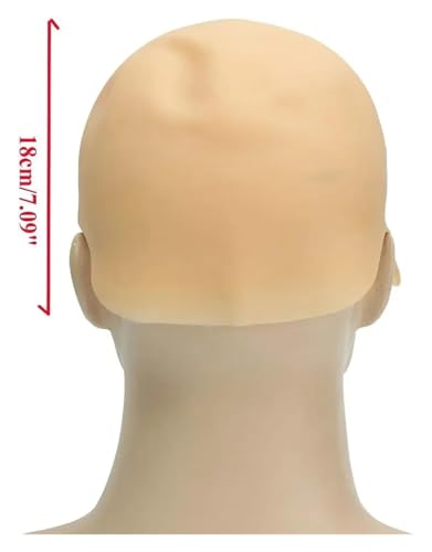 Sombrero de calva falsa para fiestas de adultos y disfraces de carnaval, 5 piezas 2
