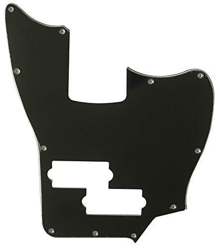 For Squier Jaguar Bass SS Short Scale Style Guitar Pickguard Scratch Plate (3 Ply Black)