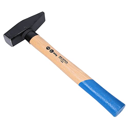 SW-Stahl 50908L Marteau de serrurier avec Protection du Manche I Marteau de 800 g I DIN 1041 I Marteau à Outils en Bois de Hickory I Protection du Manche I Marteau pour métal