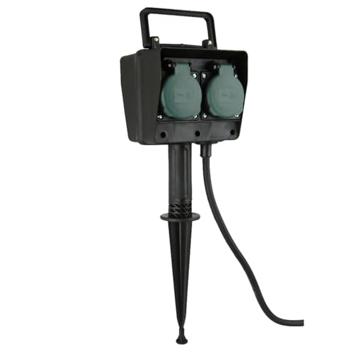 UNITEC Erdspiess mit 4-fach Steckdose 1,5m-Zuleitung