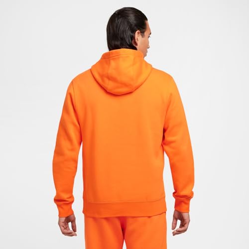 Nike Sportswear Club Fleece Pullover Hoodie (BV2654-819, Safety Orange/Safety Orange/White)3