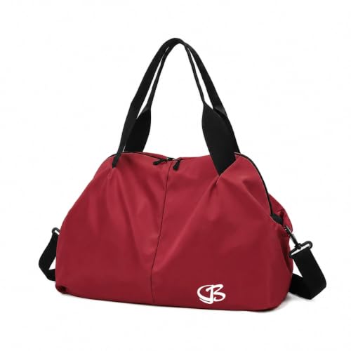 Image of PALAY Gym Bag for Women Small Red Oxford Cloth Travel Bag with Wet Compartment Lightweight Waterproof Sports Duffle Bags for Women