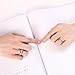 TIGRADE 4mm 6mm Titanium Ring Cubic Zirconia Engagement Ring Wedding Band Size 3.5 to 13, 6MM, Size 11