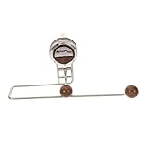 ERINGOGO Porta Papel Cocina con Ventosa sin Taladro Soporte Metálico Resistente para Rollo de Toallas Organizador Colgante bajo Mueble para Cocina y Baño Color Nogal Vintage