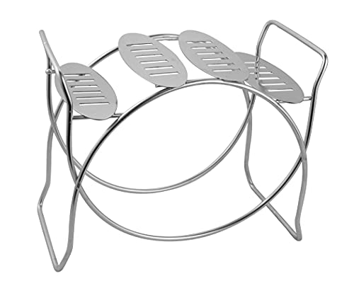 KOWS® Stainless Steel Oval Plate Cutlery Stand for Dining Table/Cutlery Rack for 24 Pieces/Spoon Stand/Holder, Heavy Duty, Chrome Finish Size: 8×6″