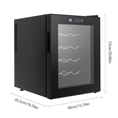 20 Bottle Wine Cooler,Mini Fridge,Freestanding Refrigerator with Temperature Control and Glass Door for Home Bar,Office