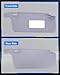 Pair Gray Interior Sunvisor Fit for Honda Civic 1996-2001 Left and Right Side Sun Visor w/Makeup Mirror Replace OE TYT307020005B Interior Visor Sunshade