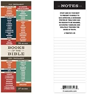 Christian Bookmarks - Inspirational Religious Bookmarks For Kids, Teens, Men or Women - Bible Bookmarks With Scriptures - Books of the Bible - Package of 25.
