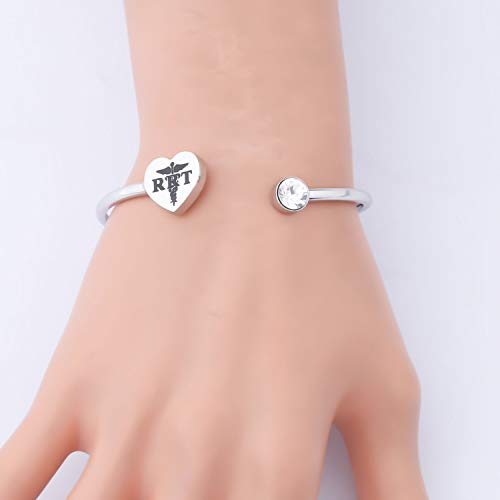 SEIRAA RRT Bracelet Registered Respiratory Therapist Gift RRT Therapy Jewelry for Nursing School Graduation (RRT bangle)3