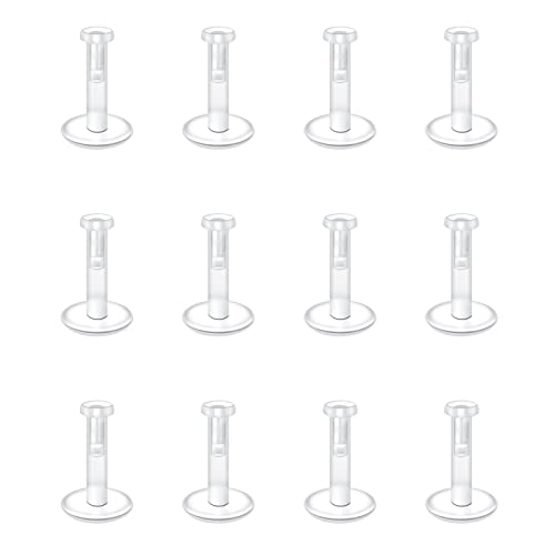 Briana Williams 12-36pcs 16G Barres à Lèvres Transparents Goujons Retenues Acrylique Flexible Labret Monroe Tragus Helix Cartilage Piercing Bijoux 6mm 8mm 10mm 12mm