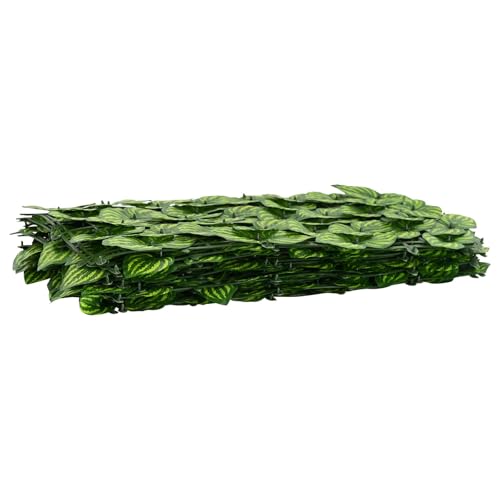 Brise-vue pour balcon en feuilles vert foncé avec 12 panneaux de 200x75 cm
