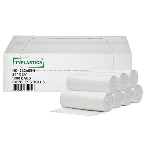 TYPLASTICS Trash Can Liners Bag - Wholesale 1000 Count Garbage Bags on Perforated