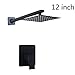 Produktbild HS-Showen Schwarze Malerei-Badezimmer-Quadrat-Duschkopf-Wand-Berg-Feste Messingniederschlaghandbrause-Hähne Ultra-Thin 12 Inch