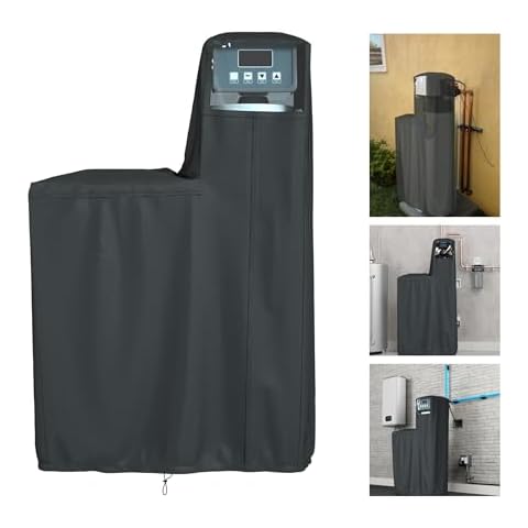 BENVOL Water Softener Cover - 900D Marine-Grade Waterproof Oxford Fabric,All-Season Protection,Easy Install, Universal Fit 64"x40"x16" - Black，Protect Your Outdoor Water Softener Cover