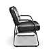 OFM Core Collection Big and Tall Guest and Reception Chair with Arms, Vinyl, Black