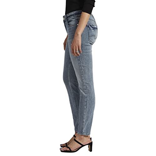 Silver Jeans Co. Women's Elyse Mid Rise Comfort Fit Skinny Jeans-Legacy2