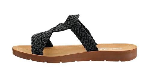 Corkys Footwear Womens All Tangled Up Sandals - With Flexible Comfortable Soles, Woven Straps, And A Chic Keyhole Design - Chic and Stylish Summer Sandals