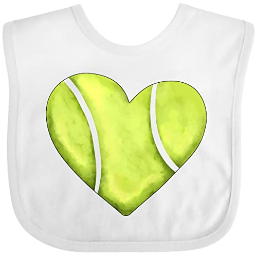 inktastic Tennis Ball in Heart Baby Bib