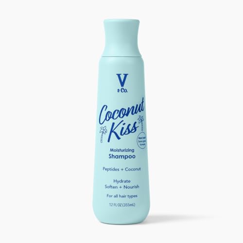 Image of V&Co. Moisturizing Shampoo 12 Oz. - Sulfate Free, Color Safe, and Gentle Formula with Peptide Technology Boosting Hydration for Dry, and Color Treated Hair