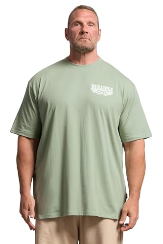 Image of BadRhino Big & Tall Green 'Paradise' Graphic T-Shirt - Men's - Plus Size Curve