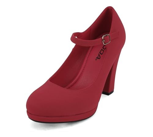 Image of Soda inchAyden inch ~ Women Mary Jane Ankle Strap Cushion High Heel Pump Shoe