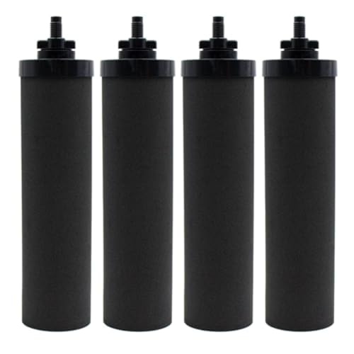 Image of LatoYard Black Activated Carbon Water Filter Replacement 4 Pack for Larayci Gravity Filter System for Travel, Big, Royal, for IMPERIAL, Crown Series