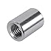 Niooliuk Pack of 10 M8 Round Connector Nuts, 304 Stainless Steel Coupling Nut 15mm/0.59inch Length