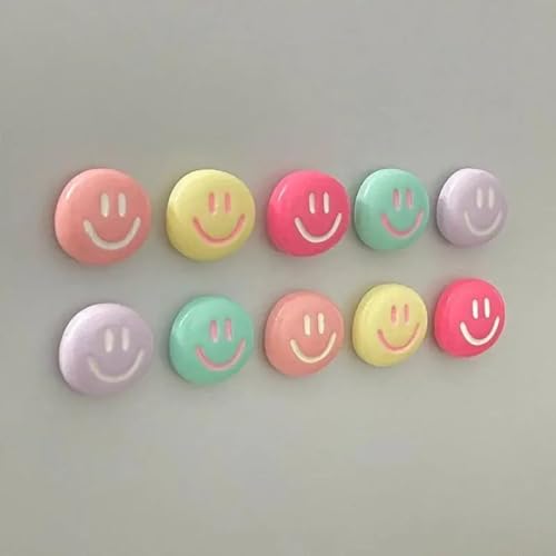 5 imanes decorativos de cara sonriente para refrigerador miniatura 3