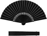 GIONAR Vielseitige Faltfächer-Sammlung, Handfächer Faltventilator Fächer, Taschenfächer Faltfächer, Handfächer in Schwarz für Tanz, Party mehr, Ideal für Hochzeit und DIY Deko
