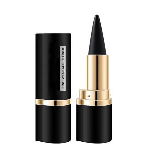 Lápiz Delineador de Ojos en Barra, Crema de Delineador de Ojos Negro en Gel de Secado Rápido, Waterproof, Larga Duración, No Se Corre, Fácil de Obtener Una Línea de Precisión