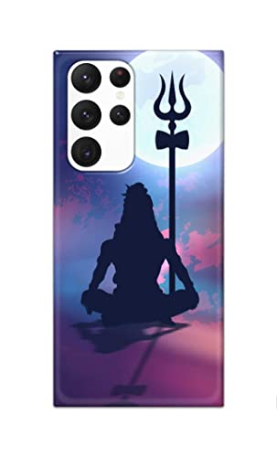Image of Printed Hard Back Cover Case for Samsung Galaxy S22 Ultra 5G Back Cover (Lord Shiva) -702