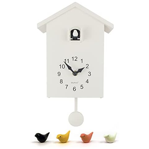 WALPLUS White Cuckoo Clock White Window Wall Clock Wall Art Home Living Room kitchen Office Décor Decoration Cover