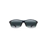 Maui Jim Hot Sands w/ Patented PolarizedPlus2 Lenses Polarized Sport Sunglasses, Blue/Neutral Grey Polarized, Medium