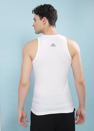 Image of Force NXT Super Combed Egyptian Cotton Men's White Vest