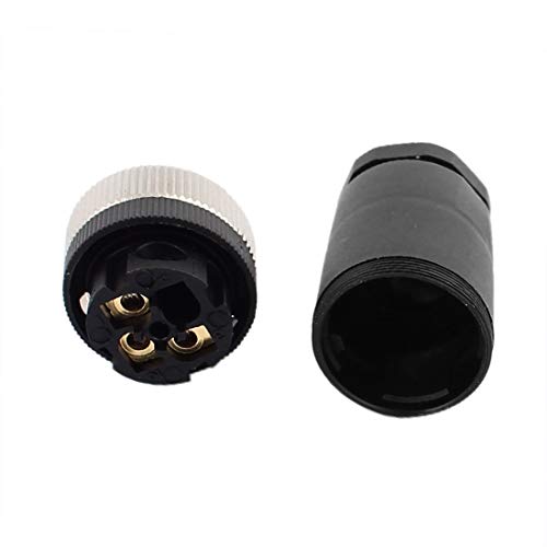 New Lon0167 M12-3 Thread Featured 3P Female Core reliable efficacy Assembly Metal Lock Ring Waterproof Cable Connector Screw Crimping(id:dcc 74 23 e80)