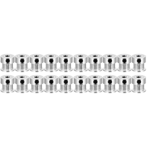 Gatuida 20pcs Reduction Gear Variable Speeds Pulley Mechanical Belt Pulley for Synchronous Wheel and Stepper Motor for P