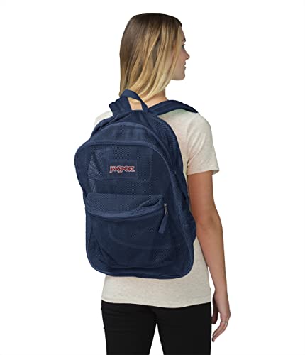 Image of JanSport Mesh Pack - See Through Backpack Ideal for Class, Work, Travel, or Beach Outings, Navy